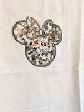 Damen Shirt Maus Glitzer weiss – bis Gr. 42 – Glitzer Mode